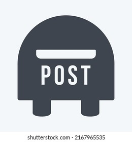 Icon Letterbox. suitable for Home symbol. glyph style. simple design editable. design template vector. simple symbol illustration