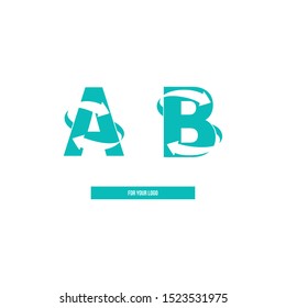 Icon letters A and B, arrows