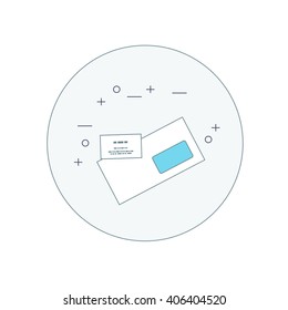 Icon Letters. Vector flat design illustration.