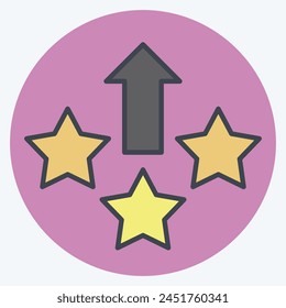 Icon Level Up. related to Online Game symbol. color mate style. simple design illustration