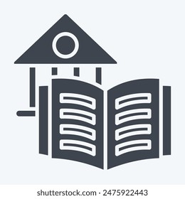 Icon Library. related to Book symbol. glyph style. simple design illustration