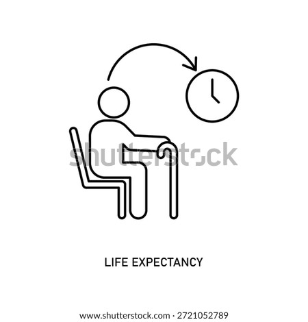 Icon a Life Expectancy, isolated against a clean background.