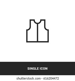 icon life jacket outline black single icon graphic design