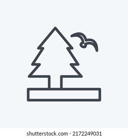 Icon Life on Land. suitable for Community symbol. line style. simple design editable. design template vector. simple symbol illustration