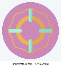 Icon Life Tube - Flat Style - Simple illustration,Editable stroke,Design template vector, Good for prints, posters, advertisements, announcements, info graphics, etc.