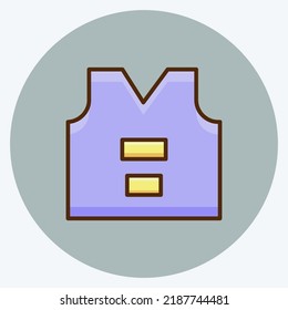 Icon Life Vest. suitable for education symbol. flat style. simple design editable. design template vector. simple illustration