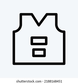 Icon Life Vest. suitable for education symbol. line style. simple design editable. design template vector. simple illustration