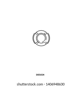 Icon lifebuoy, abstract icon lifebuoy, travel, tourism. Linear style  Vector illustration