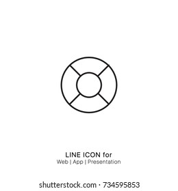 Icon Lifesaver graphic design single icon vector