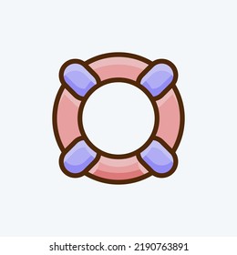 Icon Lifesaver. suitable for Security symbol. flat style. simple design editable. design template vector. simple illustration