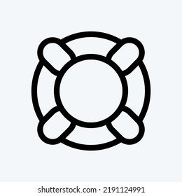 Icon Lifesaver. geeignet für Sicherheitssymbol. Linienstil. einfaches Design bearbeitbar. Designvorlage, Vektor. einfache Abbildung