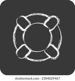 Icon Lifesaver. suitable for Security symbol. chalk Style. simple design editable. design template vector