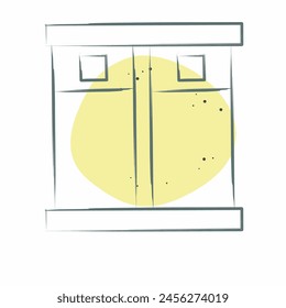 Icon Lift. related to Hotel Service symbol. Color Spot Style. simple design illustration
