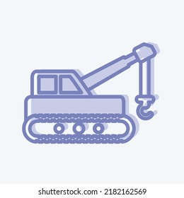 Icon Lifter. suitable for Education symbol. two tone style. simple design editable. design template vector. simple illustration
