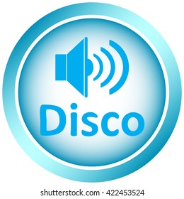 Icon light blue disco loudspeaker