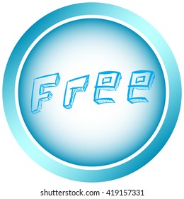 Icon light blue free