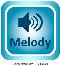 Icon light blue melody loudspeaker