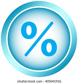 Icon light blue percent