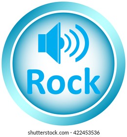 Icon light blue rock loudspeaker