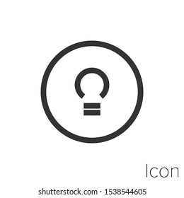 Icon light bulb in black and white Illustration.