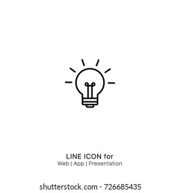 Icon light bulb graphic design single icon vector