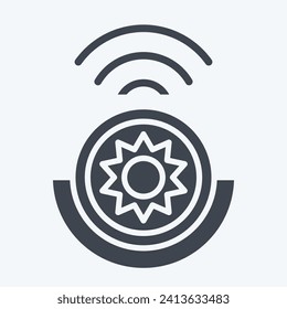 Icon Light Detection Sensor. related to Smart Home symbol. glyph style. simple design editable. simple illustration