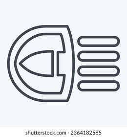 Icon Light. related to Car ,Automotive symbol. line style. simple design editable. simple illustration