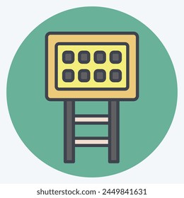 Icon Light. related to Football symbol. color mate style. simple design illustration