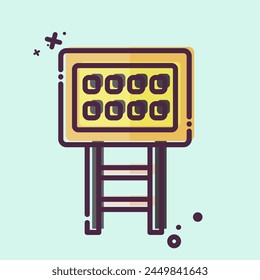 Icon Light. related to Football symbol. MBE style. simple design illustration