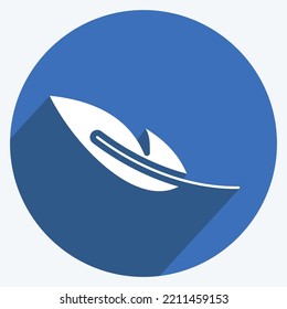 Icon Light Weight. suitable for sportswear symbol. long shadow style. simple design editable. design template vector. simple illustration