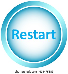 Icon light word restart