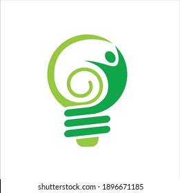 icon of lightbulb combined people icon, vector art.