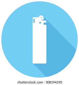 Icon lighter with a long shadow