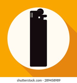 Icon lighter on white circle with a long shadow