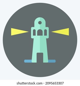 Icon Lighthouse I - Flat Style - Simple illustration,Editable stroke,Design template vector, Good for prints, posters, advertisements, announcements, info graphics, etc.