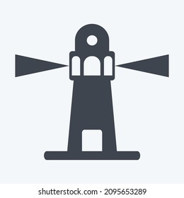 Icon Lighthouse I - Glyph Style - Simple illustration,Editable stroke,Design template vector, Good for prints, posters, advertisements, announcements, info graphics, etc.
