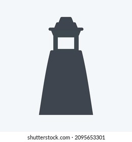 Icon Lighthouse II - Glyph Style - Simple illustration,Editable stroke,Design template vector, Good for prints, posters, advertisements, announcements, info graphics, etc.
