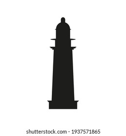 icon of lighthouse on white background