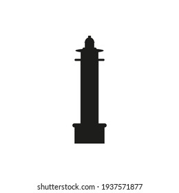 Symbol des Leuchtturms auf weißem Hintergrund