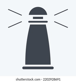 Icon Lighthouse. suitable for education symbol. glyph style. simple design editable. design template vector. simple illustration