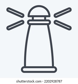 Icon Lighthouse. suitable for education symbol. line style. simple design editable. design template vector. simple illustration