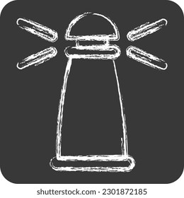Icon Lighthouse. suitable for education symbol. chalk Style. simple design editable. design template vector