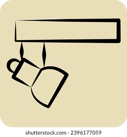 Icon Lighting. related to Theatre Gradient symbol. hand drawn style. simple design editable. simple illustration