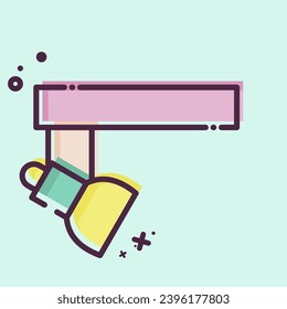 Icon Lighting. related to Theatre Gradient symbol. MBE style. simple design editable. simple illustration