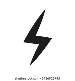 Symbol Blitz. Symbol für elektrische Energie. Strom, Hochspannungszeichen. Vektorgrafik. EPS 10.