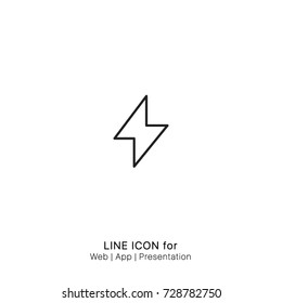 Icon lightning graphic design single icon vector