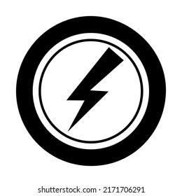 Icon Lightning shape. Gambling symbol, object. Vector illustration