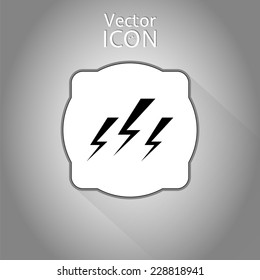 Icon Lightnings. Flat style. Made in vector