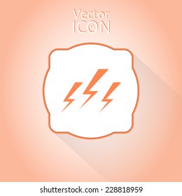 Icon Lightnings. Flat style. Made in vector