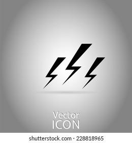 Icon Lightnings. Flat style. Made in vector